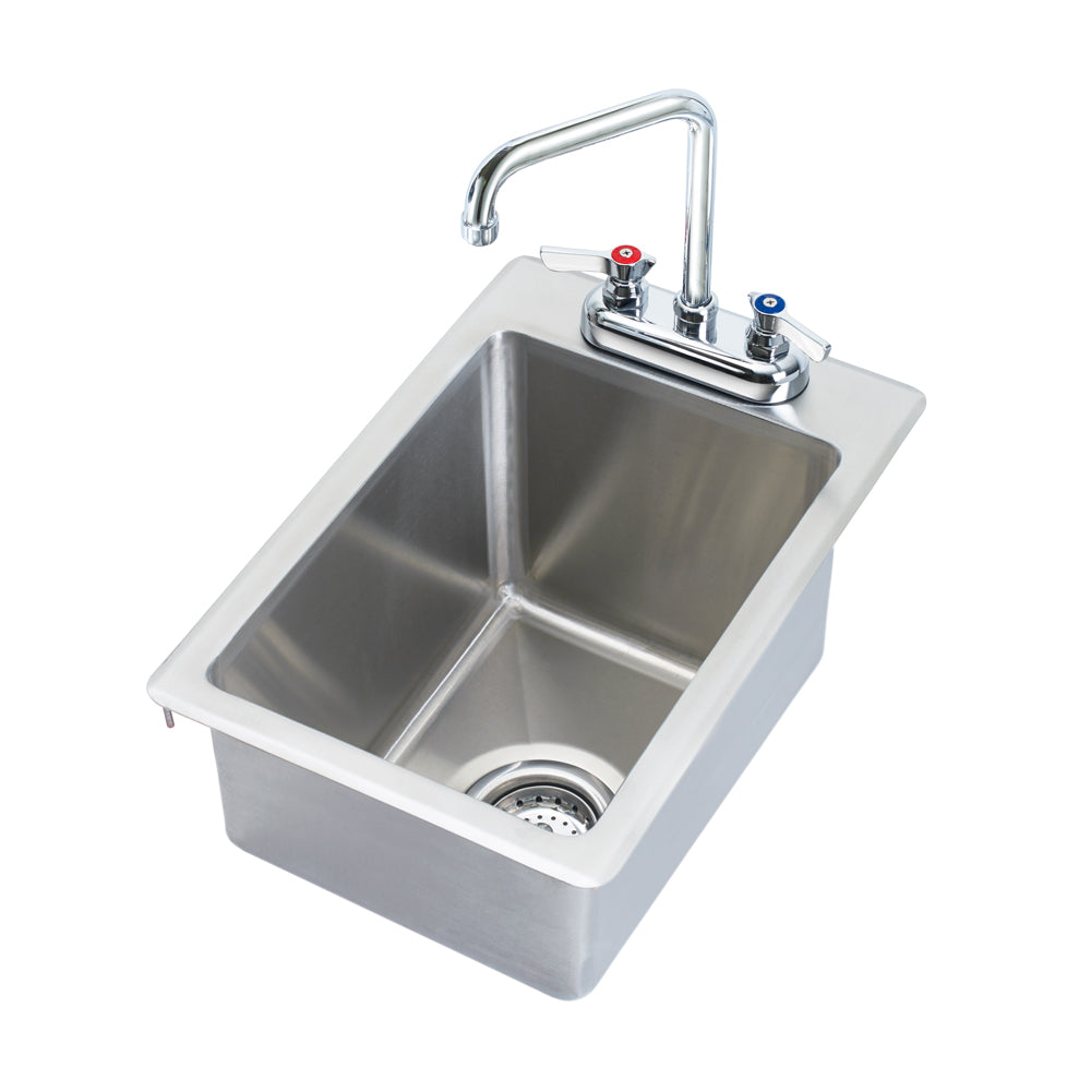 Krowne HS-1425 Krowne HS-1425. DROP IN 1-COMPARTMENT Sink 12" X 18" OA, (5" DEEP BOWL), INCLUDES Faucet AND Drain