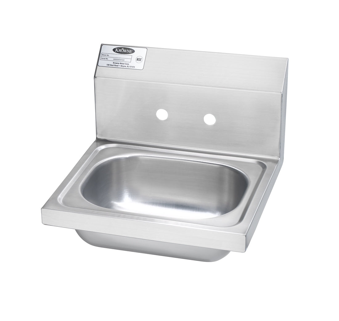 Krowne HS-2-LF Krowne HS-2-LF. 16"W Hand Sink Less Faucet with 4" Center Faucet Holes.