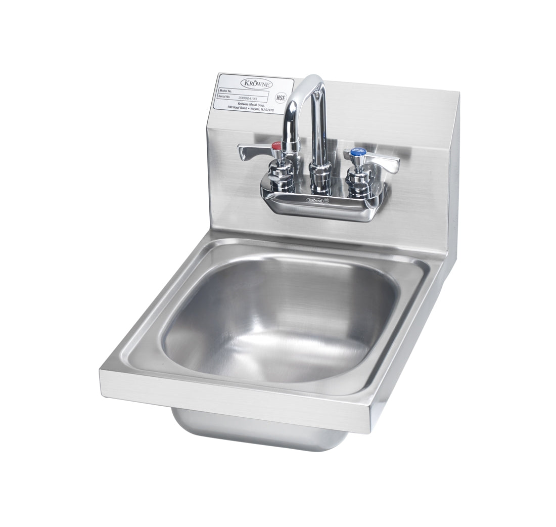 Krowne HS-21 Krowne HS-21. 12"W Hand Sink with Royal Series Faucet.