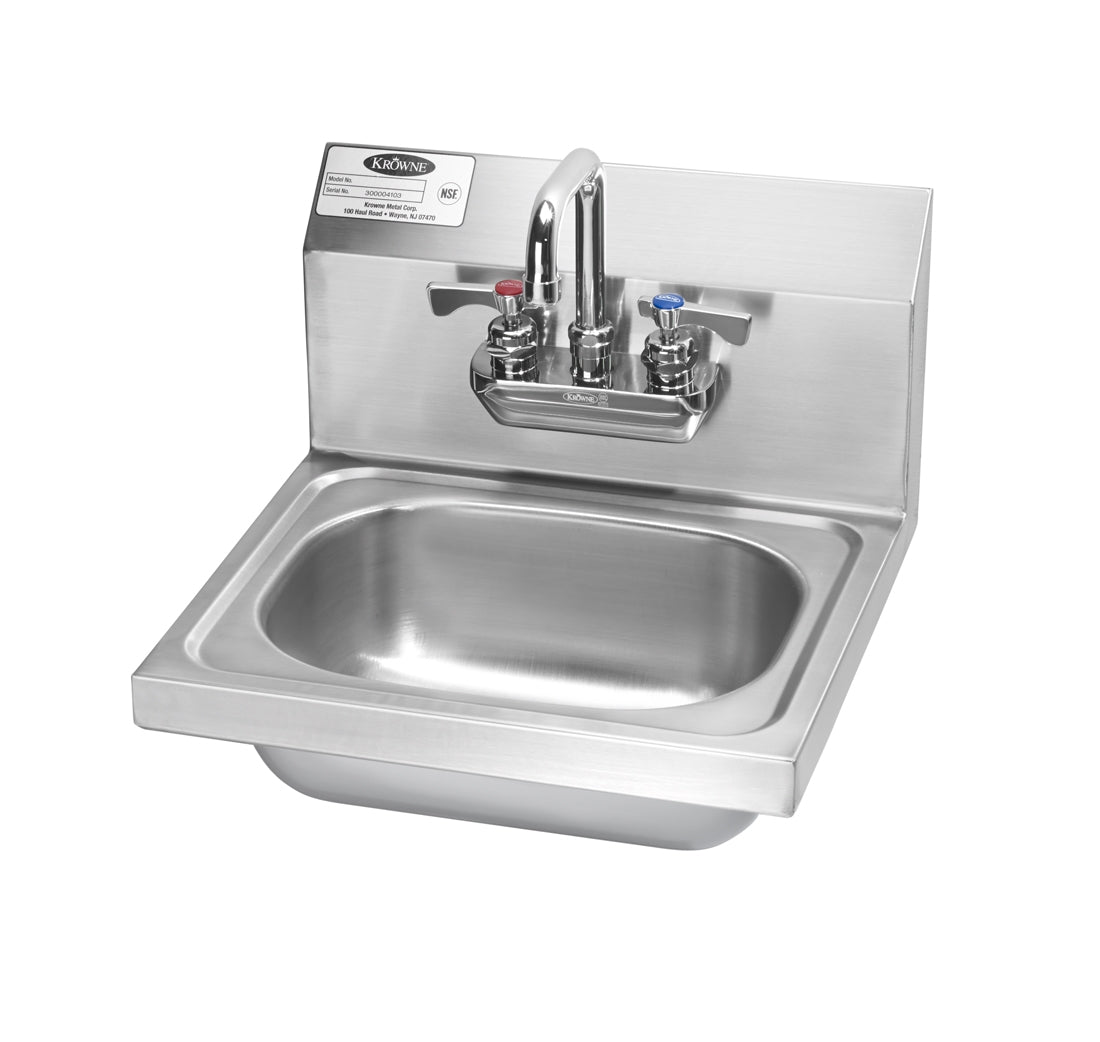 Krowne HS-22 Krowne HS-22. 16"W Hand Sink with Royal Series Faucet.