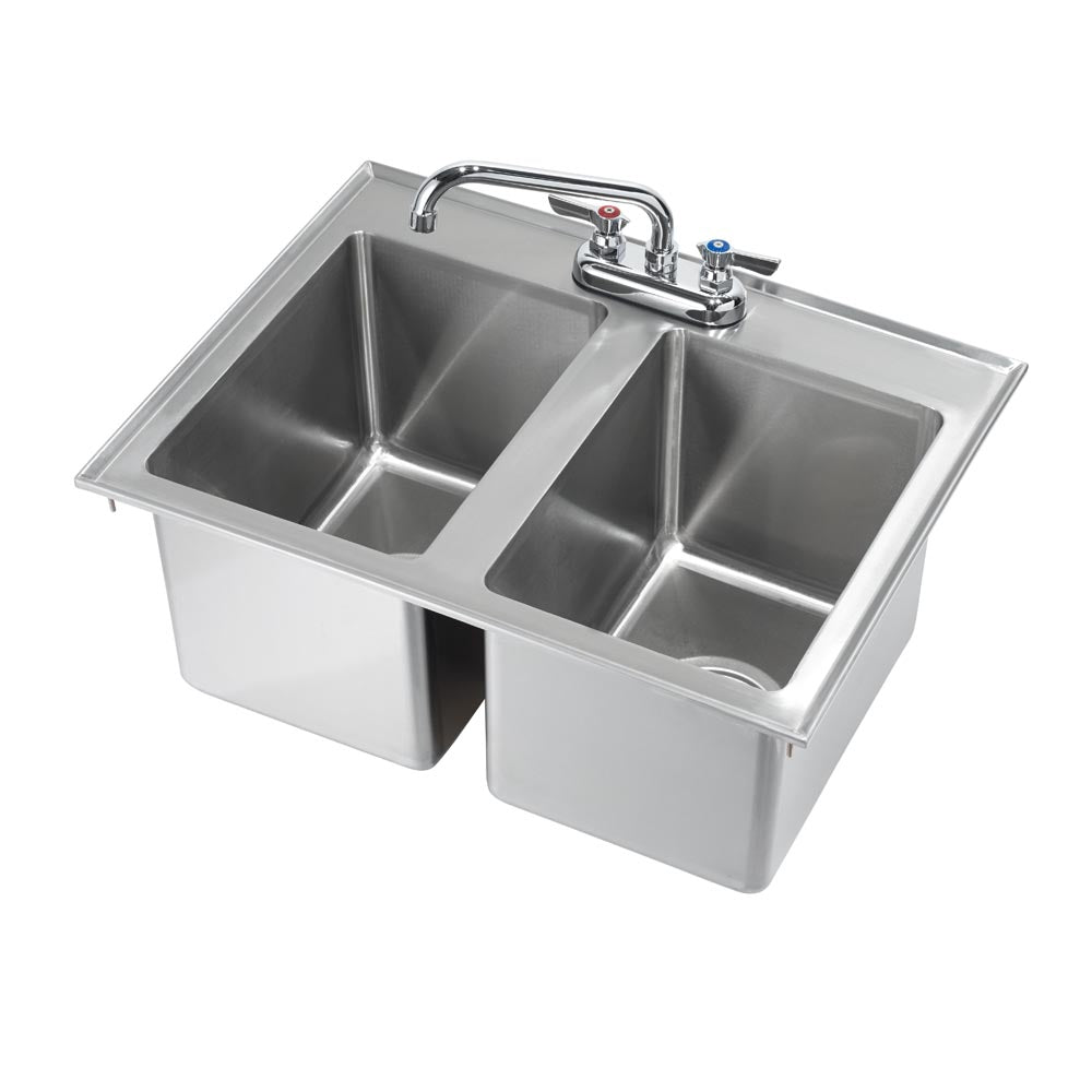 Krowne HS-2619 Krowne HS-2619. 26" x 18" Two Compartment Drop-In Sink.