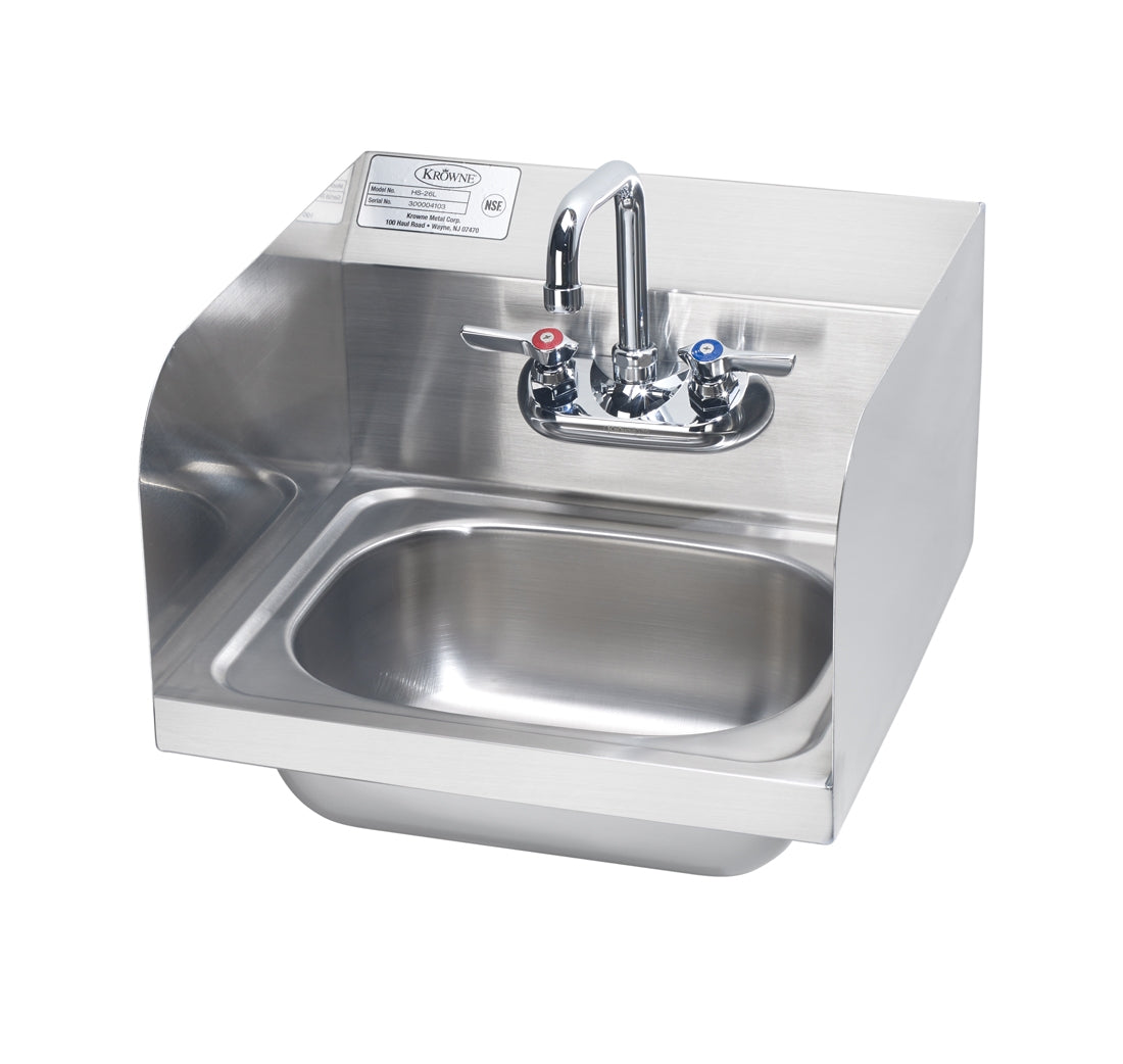 Krowne HS-26L Krowne HS-26L. 16"W Hand Sink with Side Splashes.