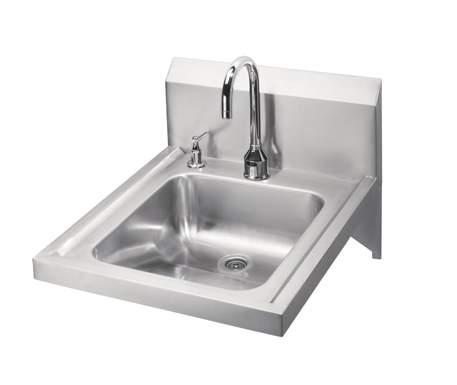 Krowne HS-51. ADA Hand Sink, Single HOLE DECK MNT ELEC. FCT, 4-1/2" GOOSENECK SPT, DECK MNT SOAP DISP.