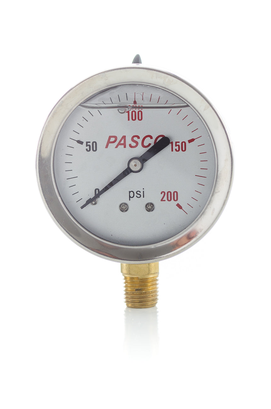 Pasco 1776 2-1/2" 200# PSI GLYCERINE GAUGE