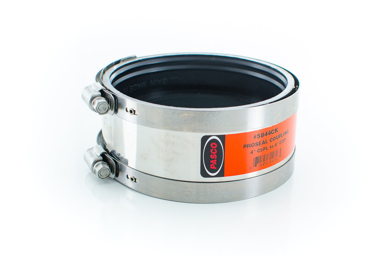 Pasco 5844CK 4" CI/PL to 4"COP PROSEAL CPLG
