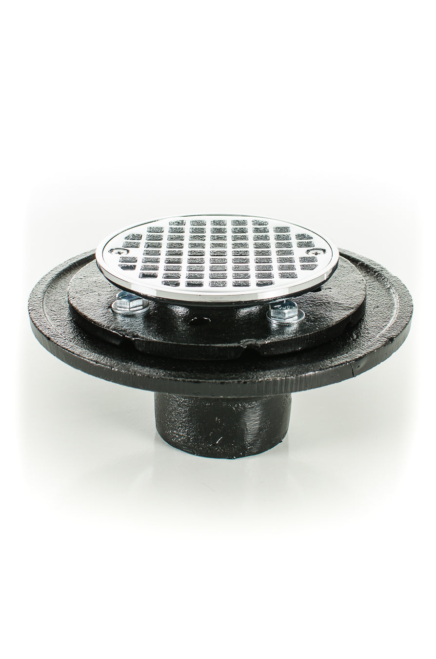 Pasco 60205 2"NO-HUB CI Shower & FLOOR ADJ-ROUND-Drain