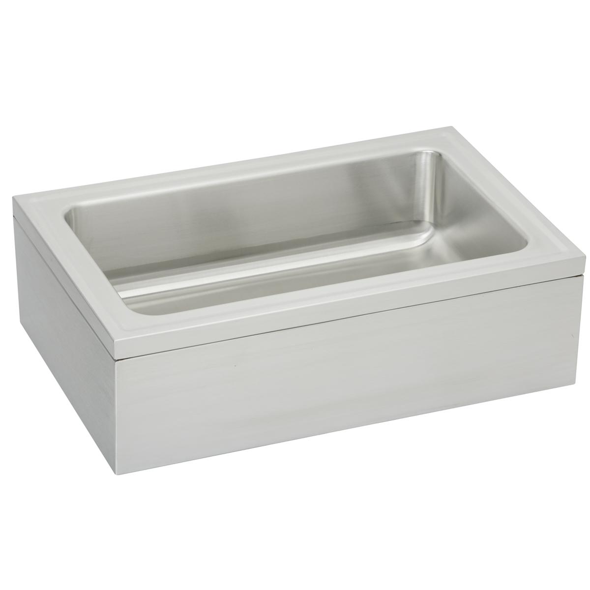Just Manufacturing A47699-J Stainless Steel 33" x 21" x 8" Single Bowl Floor Mount Service Sink Package