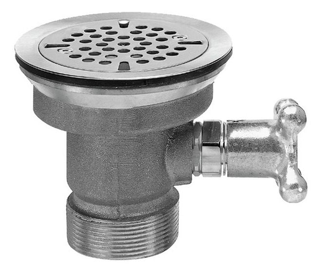 Fisher 22365 DrainKing Flat Strainer Vandal Resistant Brass Knob