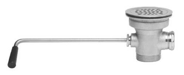 Fisher 24104 Twist Waste 1 1/2 Flat Strainer Chrome Plated Overflow