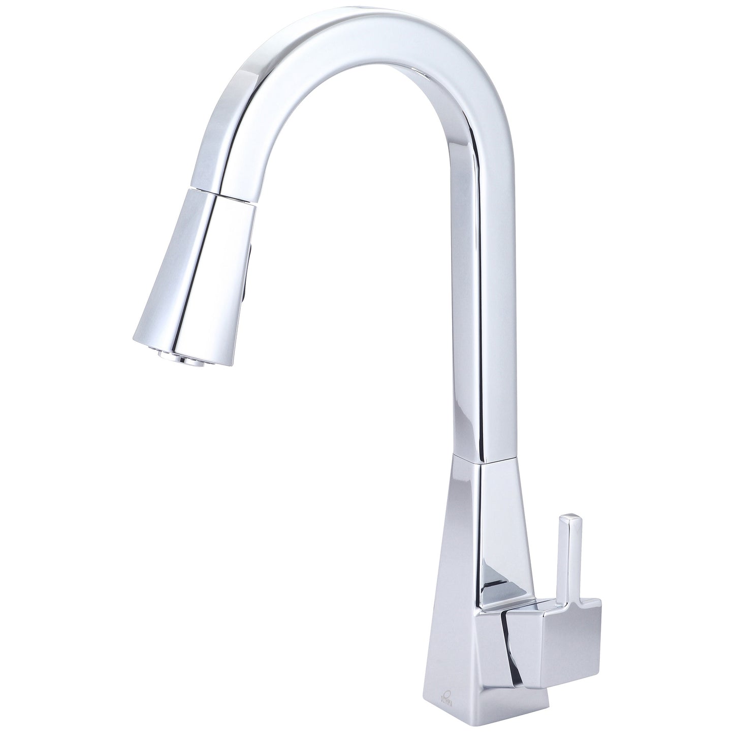 Olympia K-5060 KITCHEN-1 OR 3 HOLE SINGLE LVR HDL GOOSENECK SPT W/PULL-DOWN SPRAY HEAD 3/8" FLEX-CP
