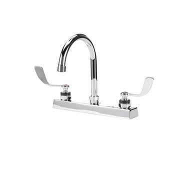 CHG KL41-8002SE1Z Encore 8" OC Deck Mount Faucet with 6" Swivel Gooseneck Spout, Retail Packaging