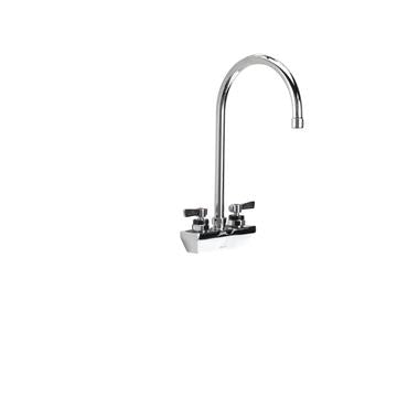 CHG KL45-4101-SE4 Encore 4" OC Wall Mount Faucet Ceramic Valves with 8-1/2" Swivel Gooseneck Spout and 4" Wrist Blade Handles