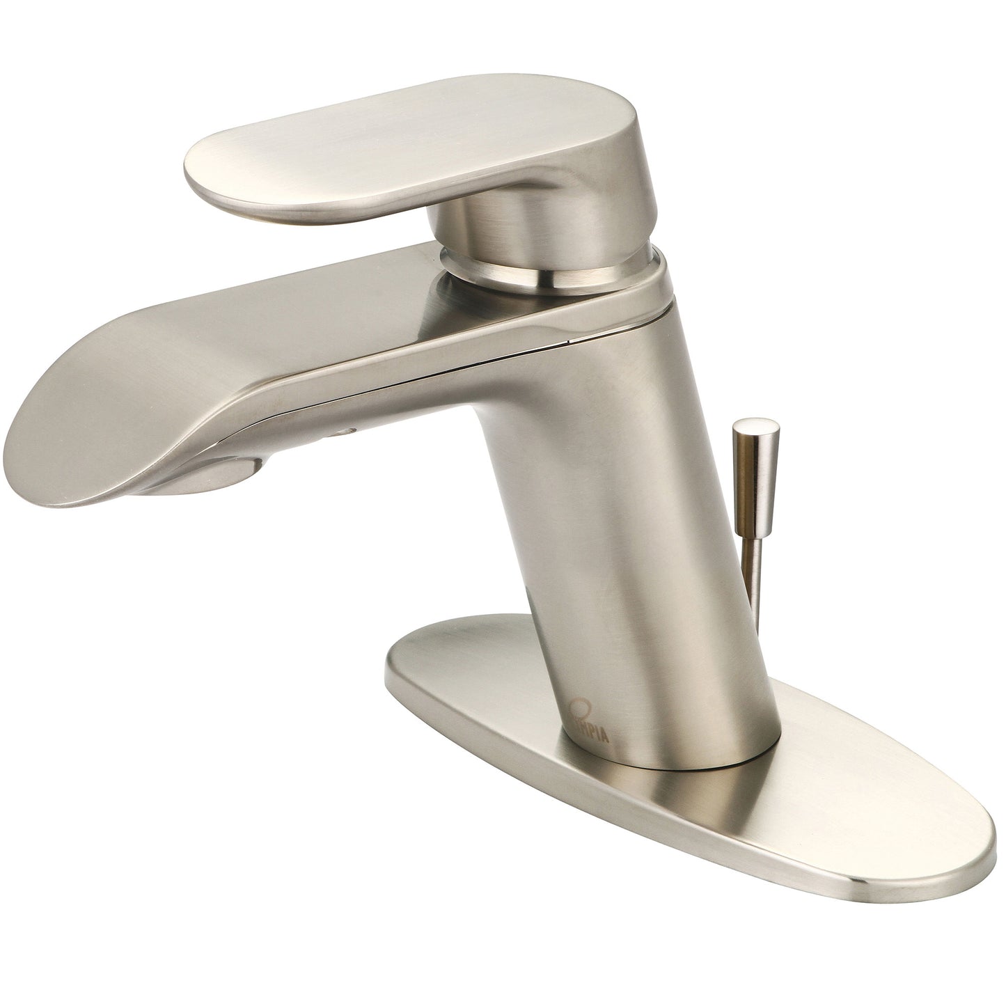 Olympia L-6030-WD-BN LAV-1 OR 3 HOLE SINGLE LVR HDL W/50/50 POP-UP DRAIN DECK PLATE 3/8" FLEX-PVD BN