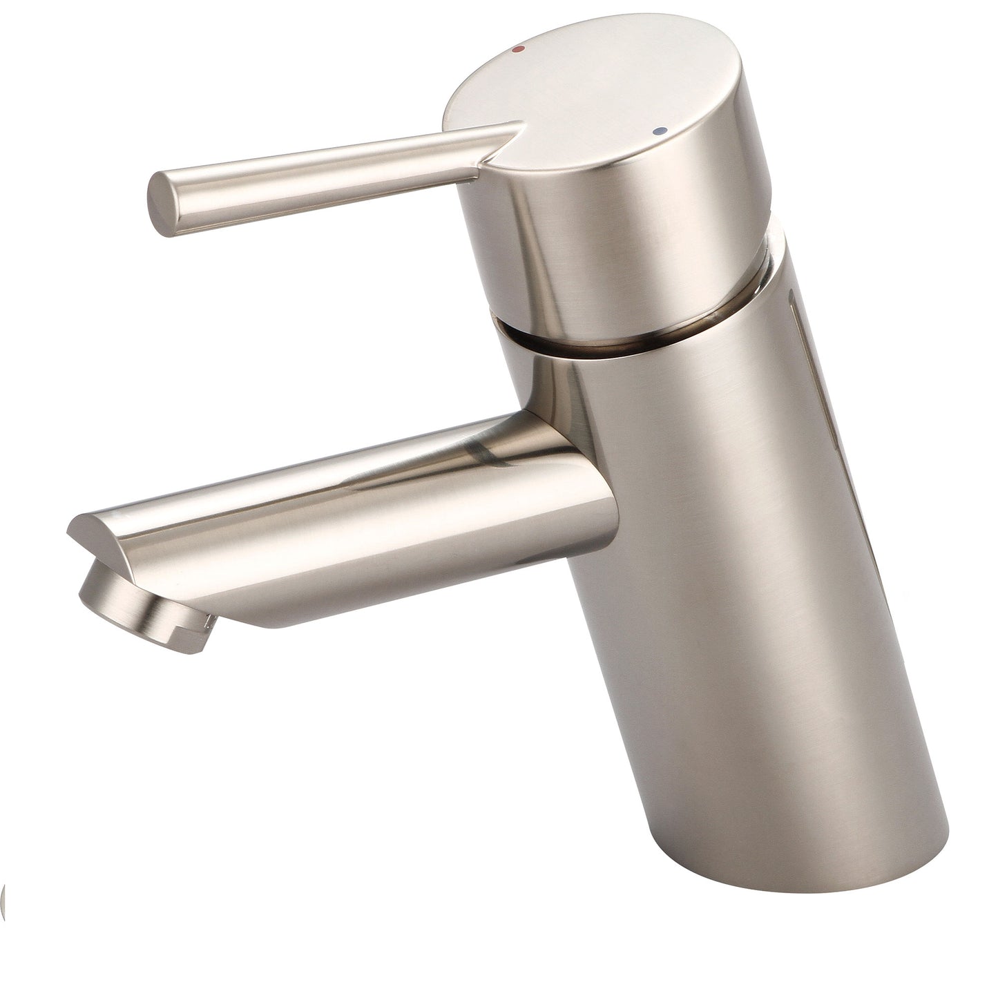 Olympia L-6055-BN LAV-1-HOLE SINGLE LVR HDL W/50/50 PUSH DOWN DRAIN WITH OVERFLOW 3/8" FLEX-PVD BN