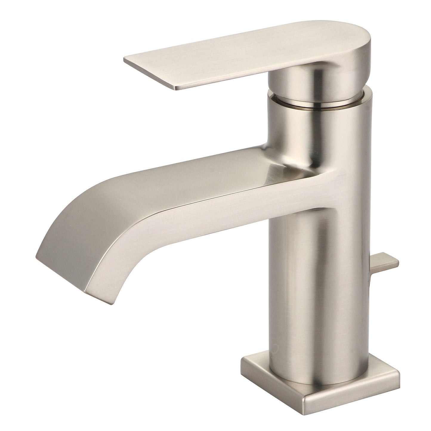 Olympia L-6092-BN LAV-1-HOLE SINGLE LVR HDL W/BRASS POP-UP DRAIN 3/8" FLEX-PVD BN