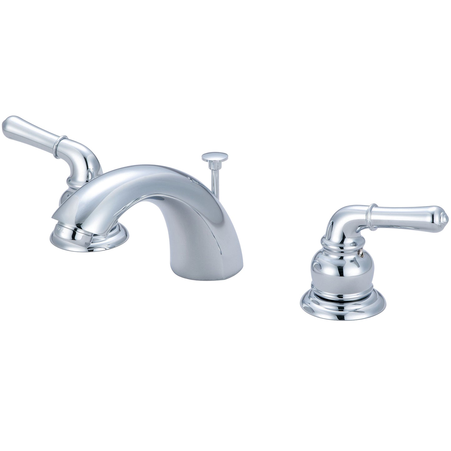 Olympia L-7332 LAV-4"-16" TWO LVR HDL W/BRASS POP-UP DRAIN 3/8" FLEX-CP