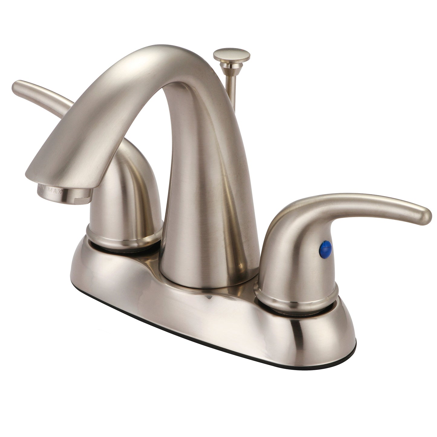 Olympia L-7572-BN LAV-4" TWO LVR HDL W/BRASS POP-UP DRAIN-PVD BN