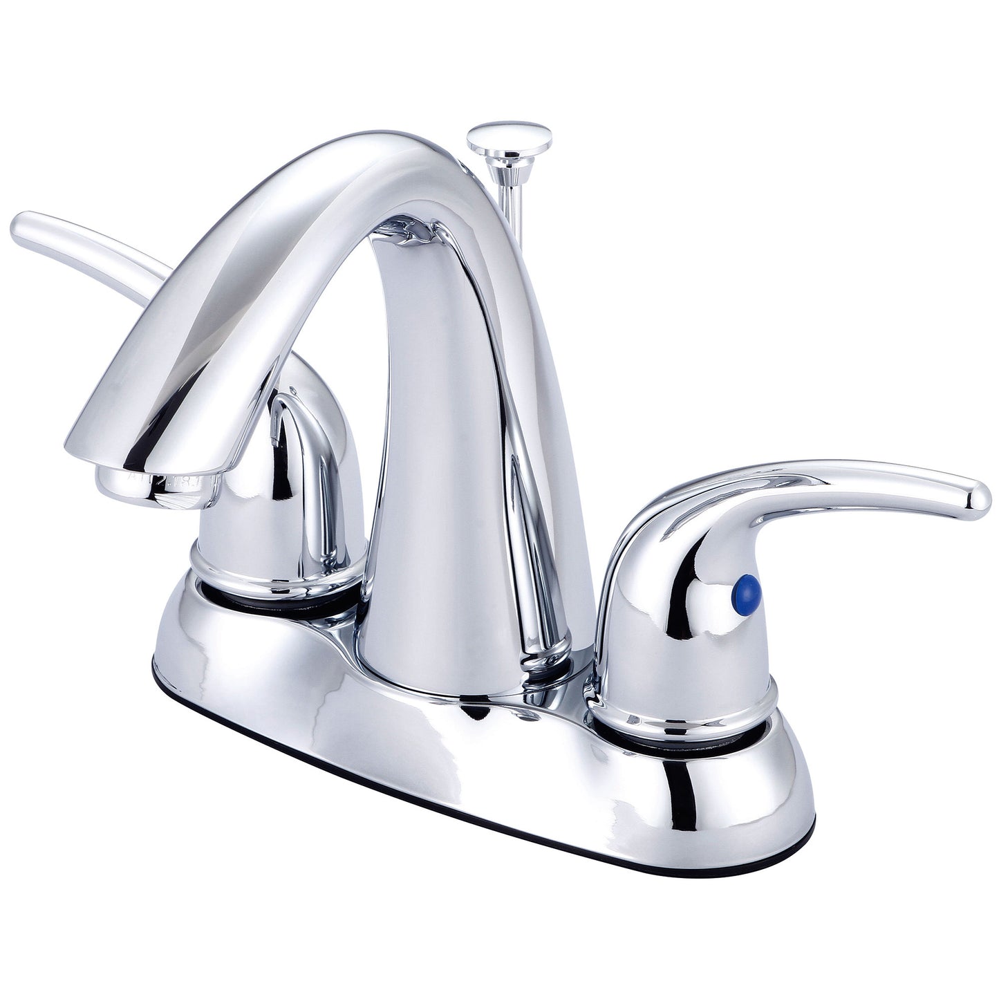 Olympia L-7572 LAV-4" TWO LVR HDL W/BRASS POP-UP DRAIN-CP