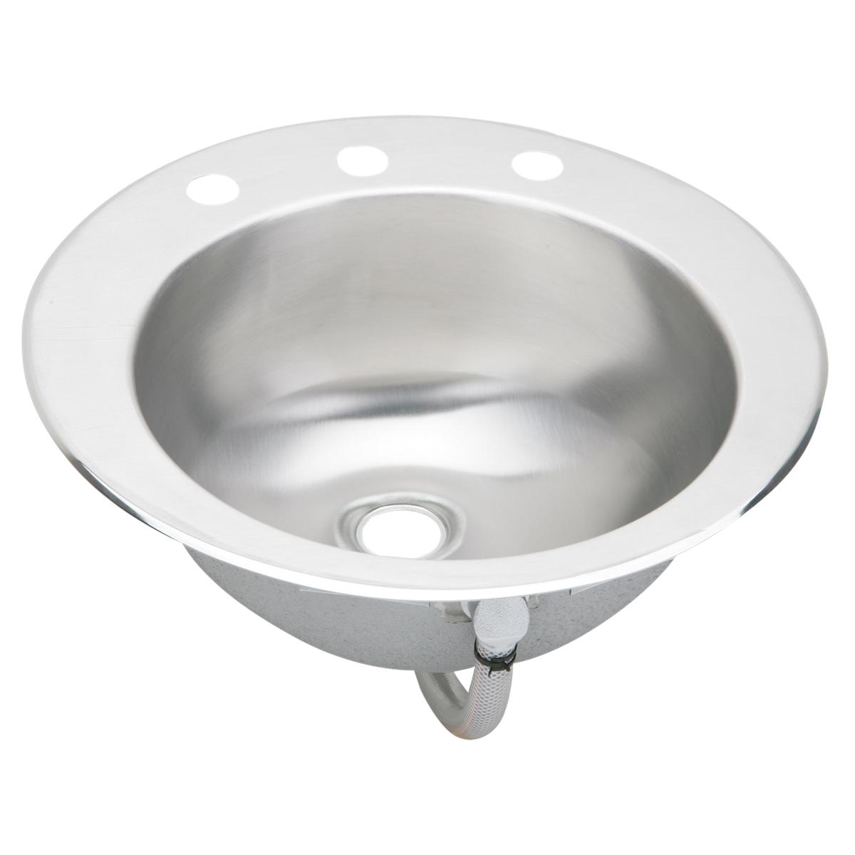Just Manufacturing OLF16193-J Stainless Steel 19-5/8" x 16-11/16" x 6" 3-Hole Single Bowl Drop-in Lavatory Sink