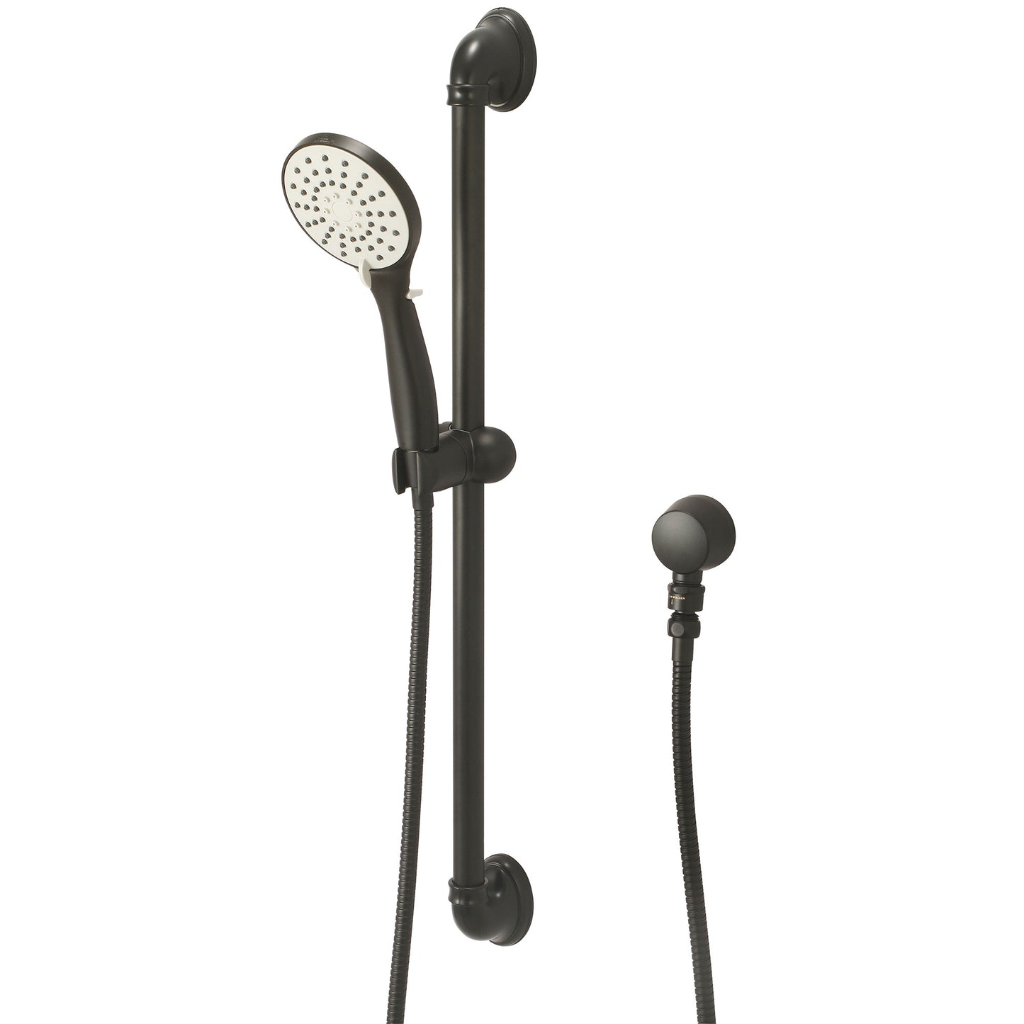 Olympia P-4430-MB HANDHELD SHWR-SLIDE BAR HANDHELD SHWR W/BRASS DROP ELL 1.75 GPM-MB