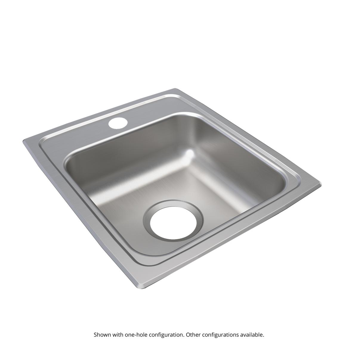 Just Manufacturing SLADA1815A603-J Stainless Steel 15" x 17-1/2" x 6" 3-Hole Single Bowl Drop-in ADA Sink
