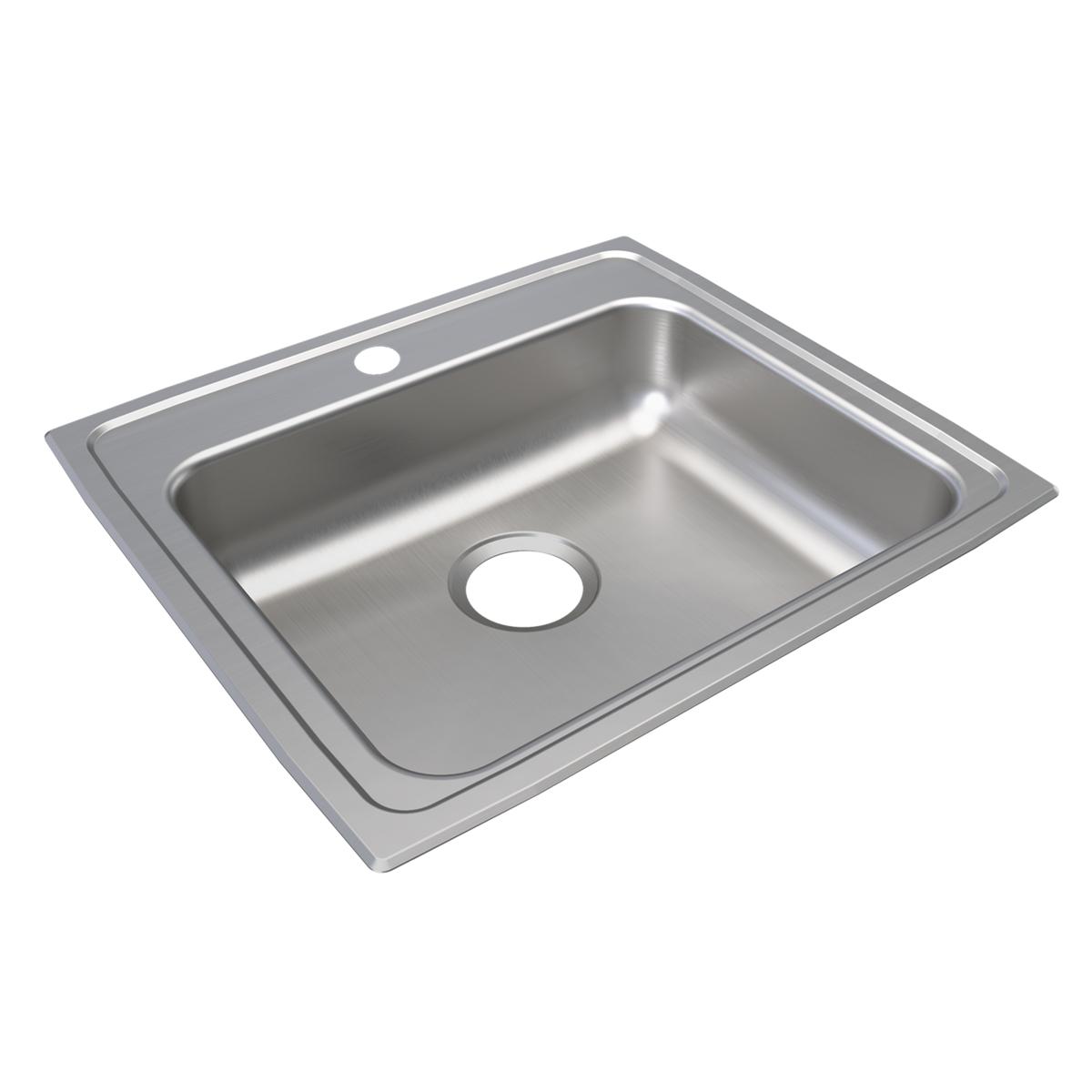 Just Manufacturing SLADA1921A503-J Stainless Steel 22" x 19-1/2" x 5" 3-Hole Single Bowl Drop-in ADA Sink