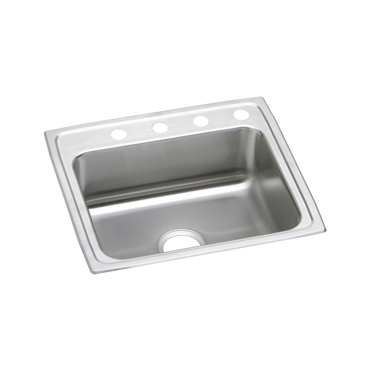 Just Manufacturing SLADA2125A452-J Stainless Steel 25" x 21-1/4" x 4-1/2" 2-Hole Single Bowl Drop-in ADA Sink