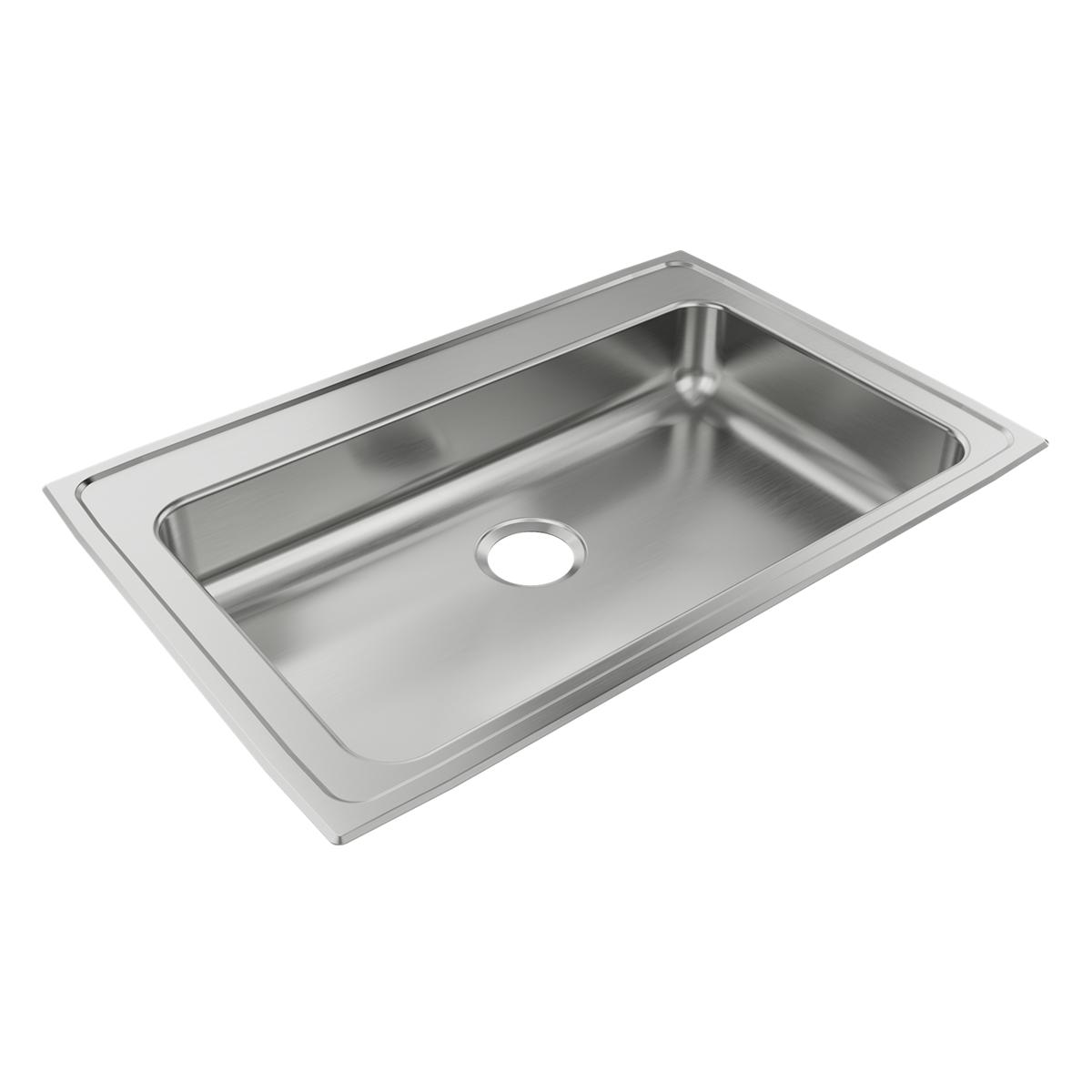 Just Manufacturing SLADA2133A651-J Stainless Steel 33" x 22" x 6-1/2" 1-Hole Single Bowl Drop-in ADA Sink
