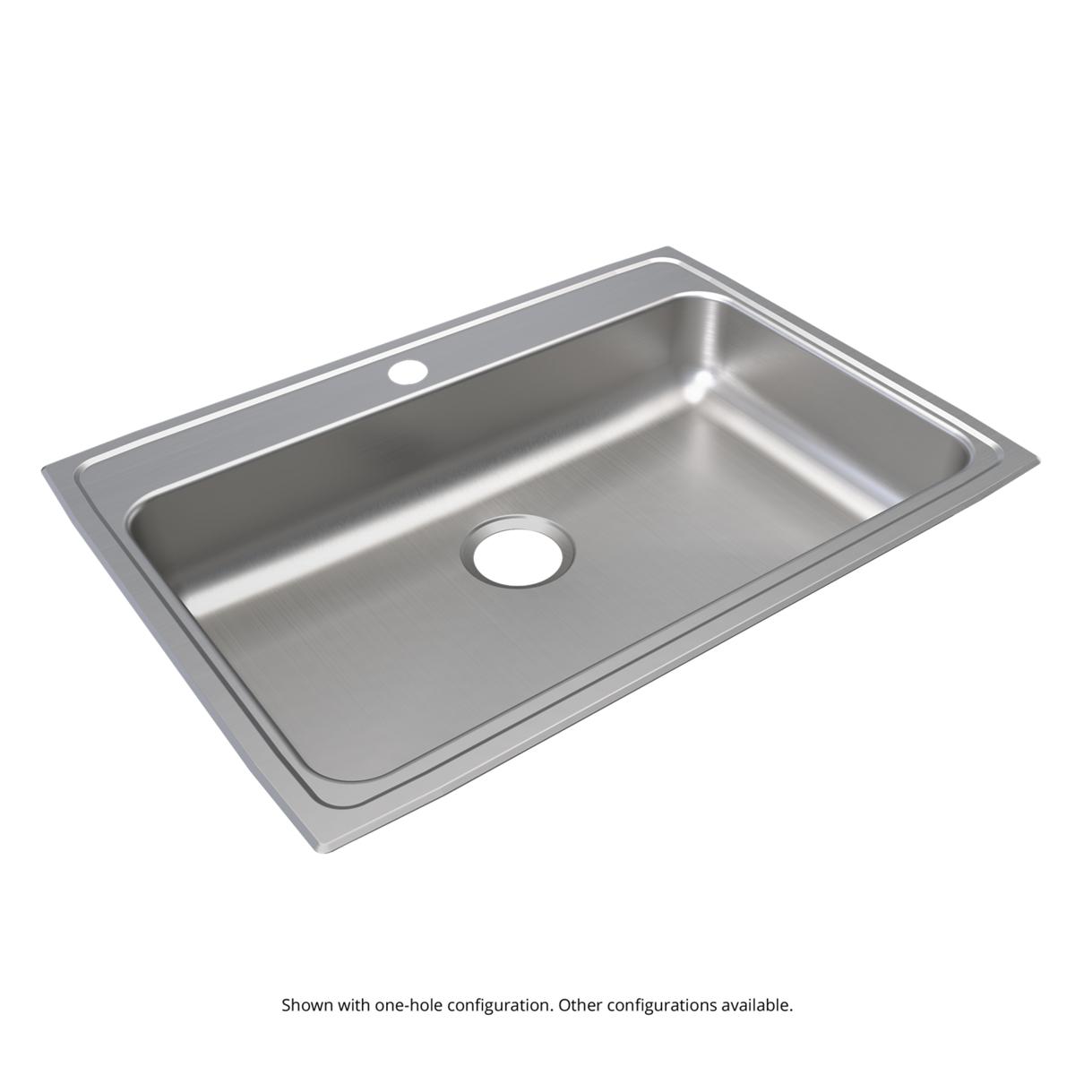 Just Manufacturing SLFADA2231A653-J Stainless Steel 31" x 22" x 6-1/2" 3-Hole Single Bowl Drop-in ADA Sink w/Overflow