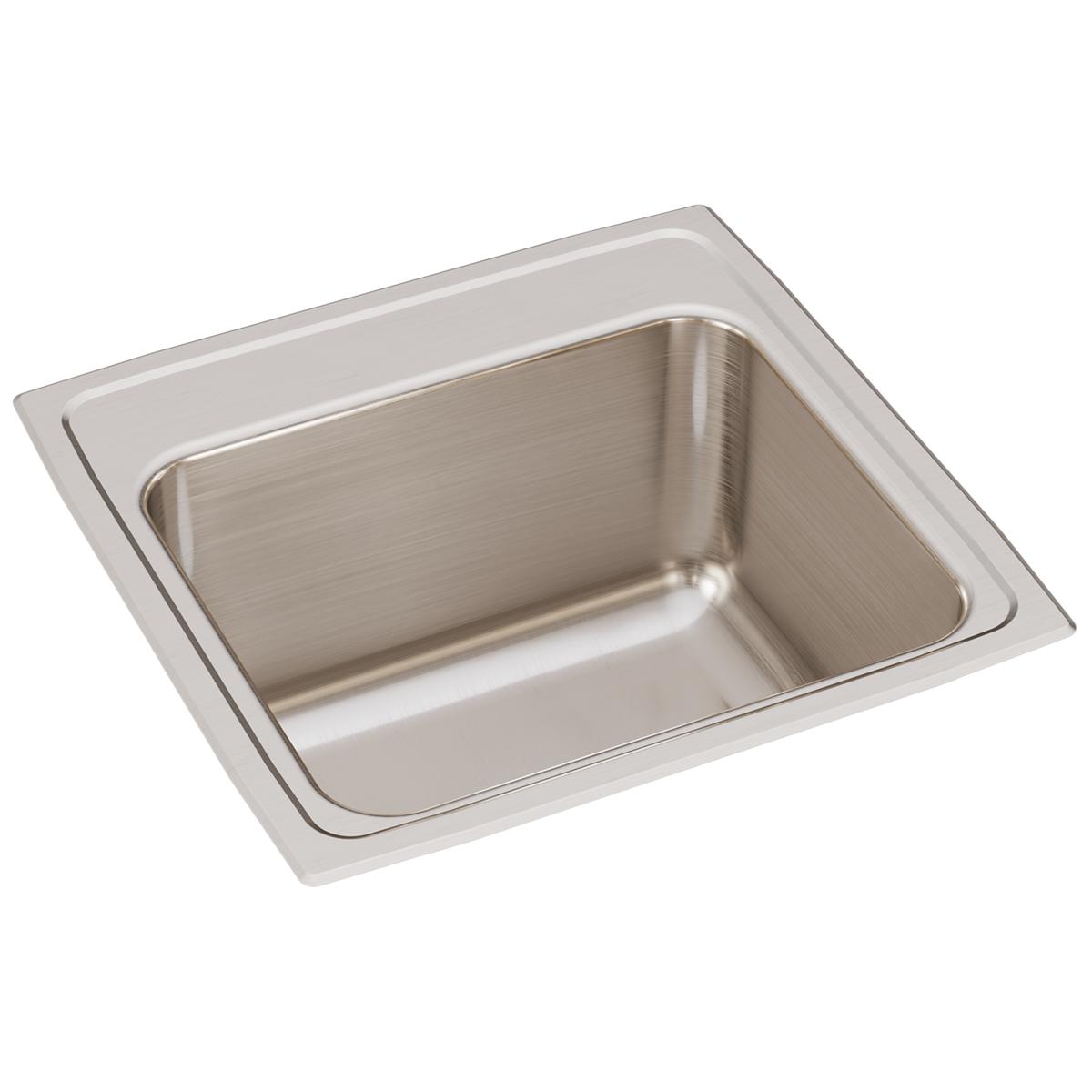 Just Manufacturing SLX2019A0-J Stainless Steel 19-1/2" x 19" x 10-1/8" 0-Hole Single Bowl Drop-in Utility Sink