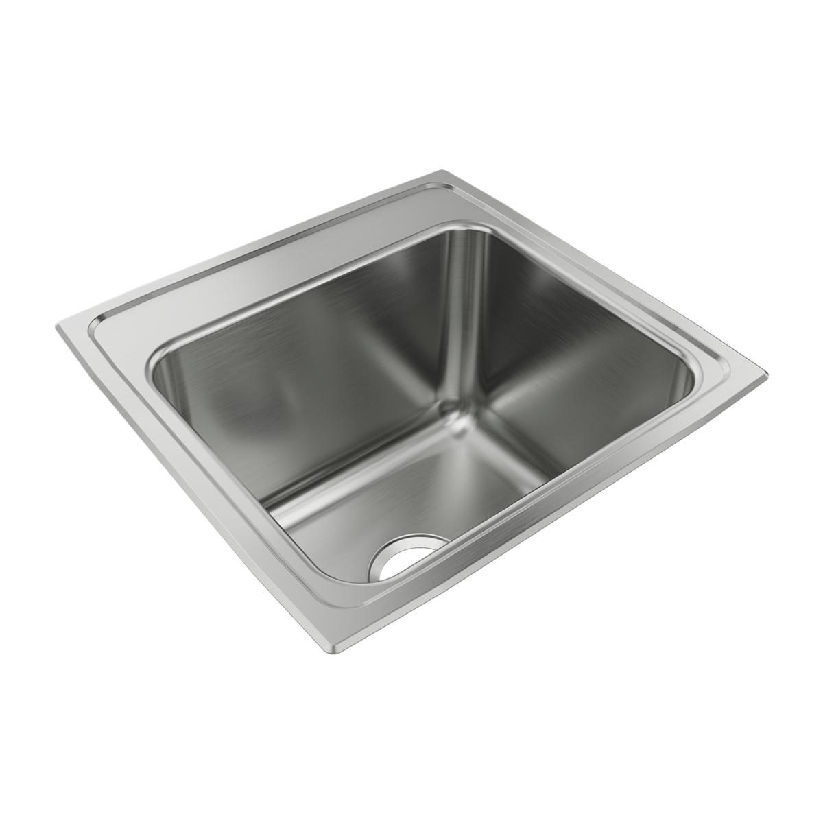 Just Manufacturing SLXD2019A1-J Stainless Steel 19-1/2" x 19" x 12-1/8" 1-Hole Single Bowl Drop-in Sink
