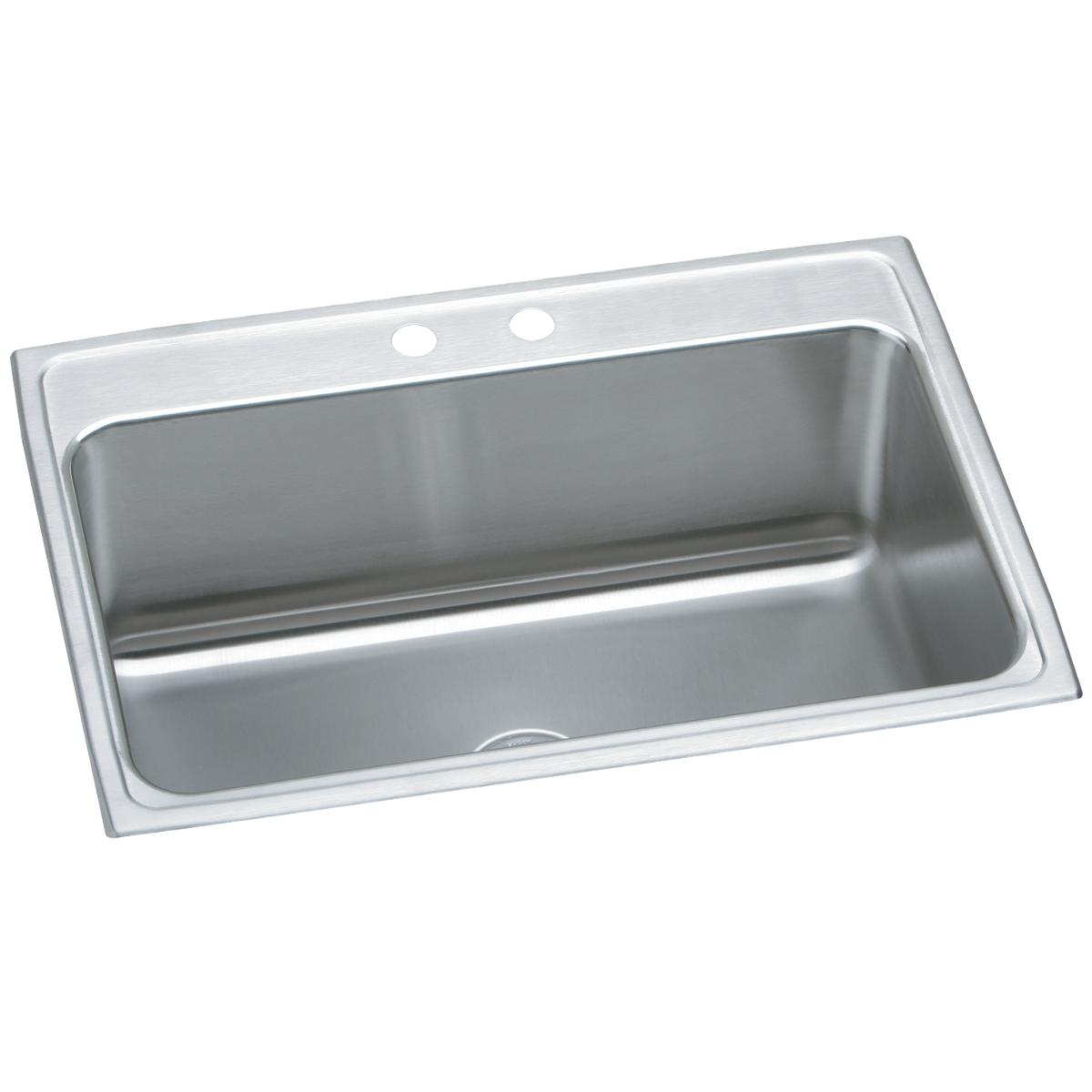 Just Manufacturing SLXD2231A2-J Stainless Steel 31" x 22" x 11-5/8" 2-Hole Single Bowl Drop-in Sink