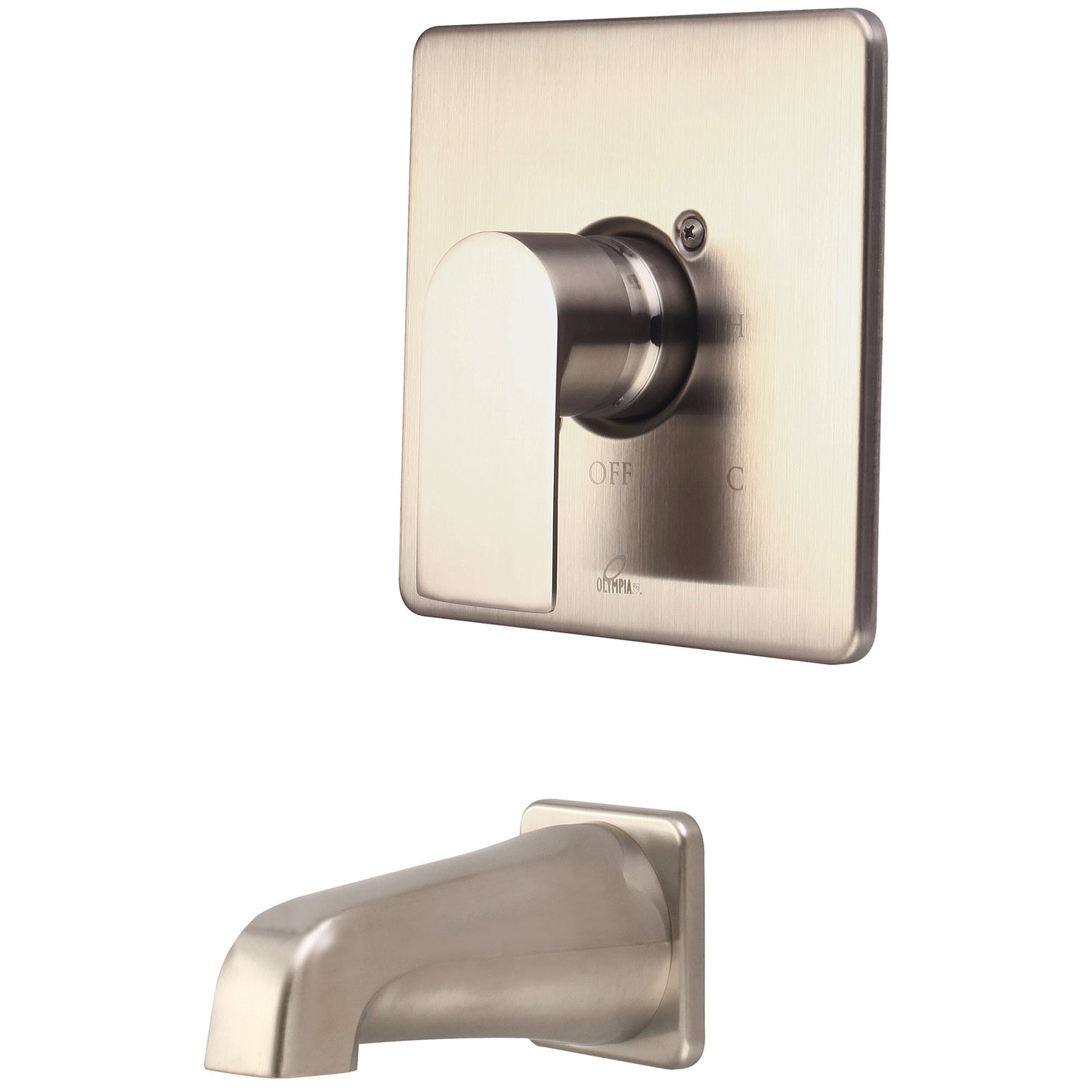 Olympia T-23911-BN TUB TRIM SET-LVR HDL COMBO TUB SPT W/ESCUTCHEON-PVD BN