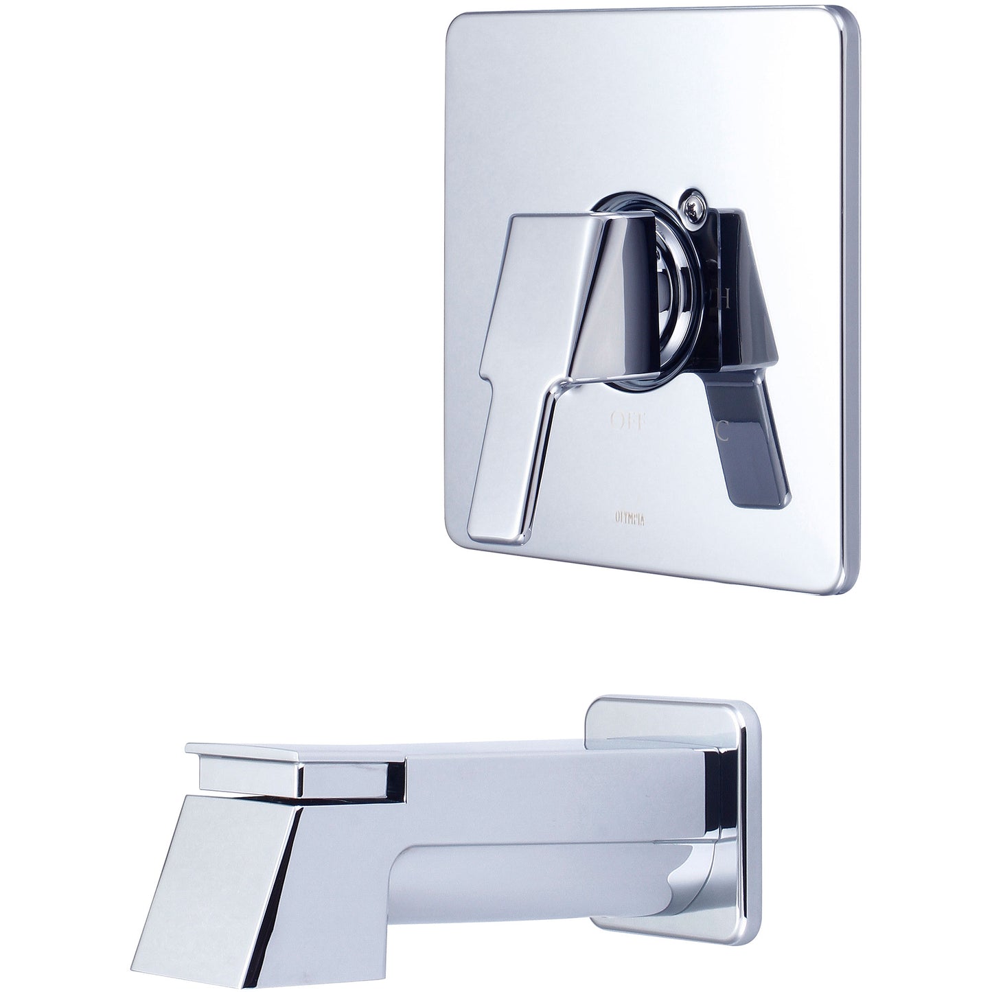 Olympia T-2397 TUB TRIM SET-LVR HDL EXT. COMBO TUB SPT W/ESCUTCHEON-CP