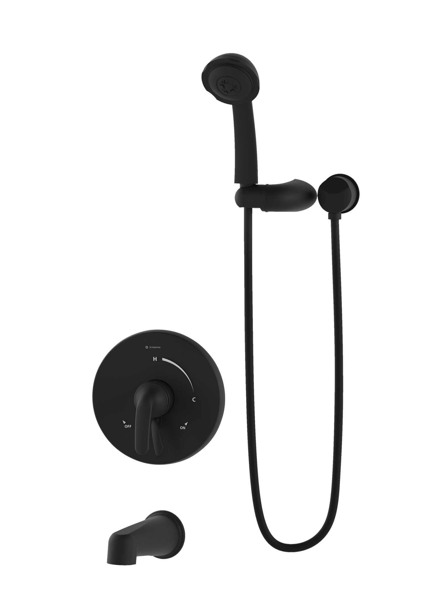 Symmons S5504MBTRM Elm tub and hand shower trim with secondary integral diverter