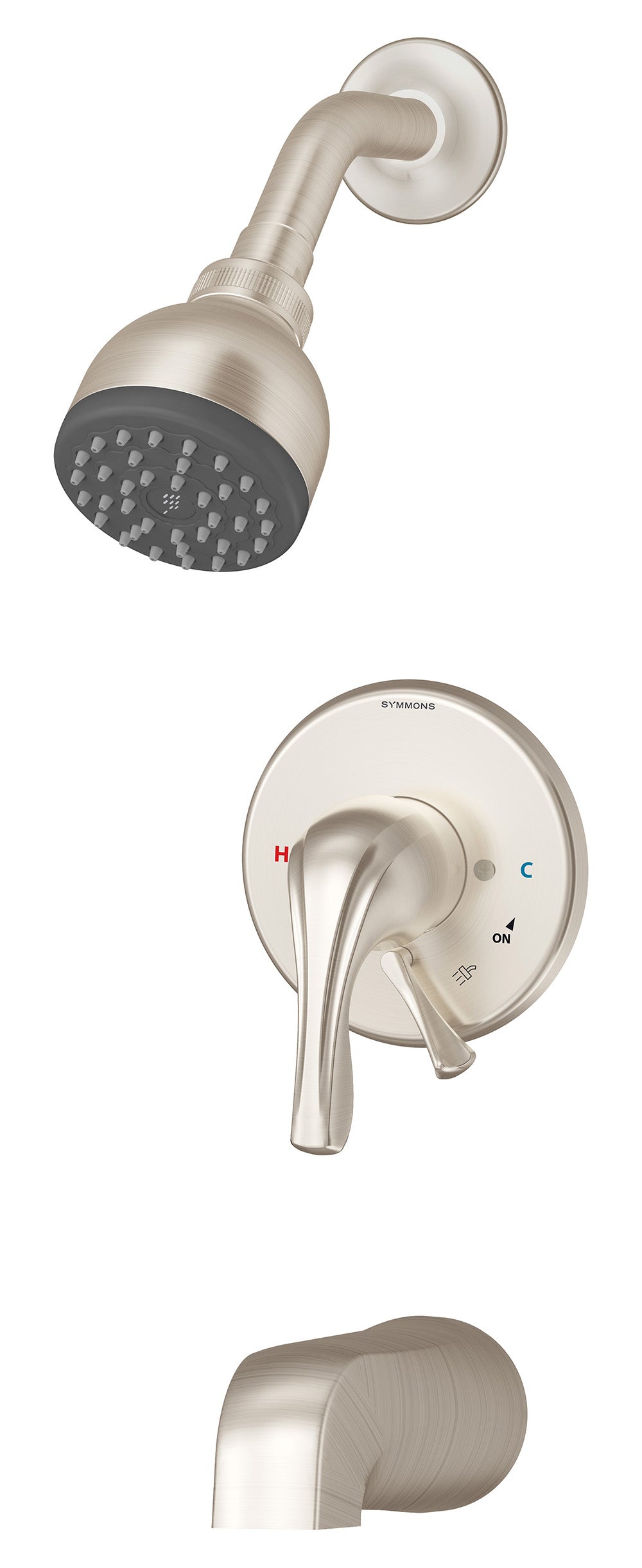 Symmons S-9602-PLR-TRM-STN Origins tub/Shower with secondary integral diverter