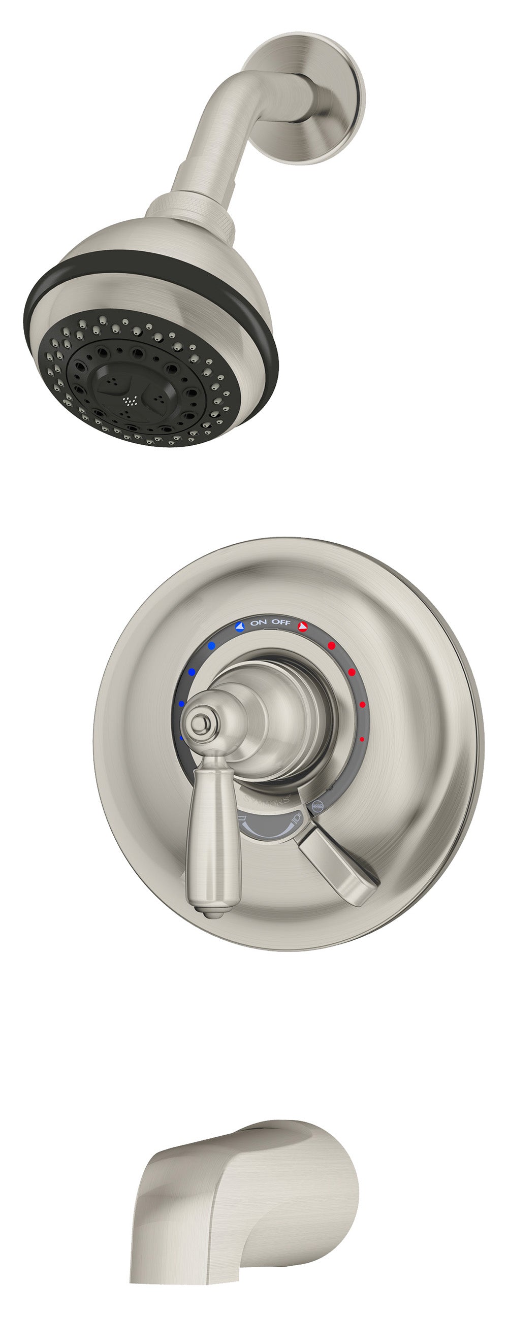 Symmons S-4702-STN-TRM Allura tub/Shower trim with Lever Handle and secondary integral diverter