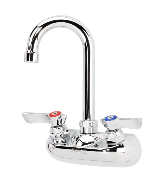 Krowne 10-410L SILVER SERIES 4" CENTER Wall Faucet, 1/4 TURN Ceramic ValveS, WITH 10" SPOUT                         