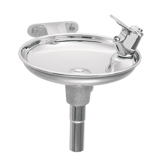 Haws 1152 Polished stainless steel bowl, push button bubbler valve 