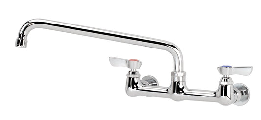 Krowne 12-812L SILVER SERIES  8" CENTER Wall Faucet, 1/4 TURN Ceramic ValveS, WITH 12" SPOUT