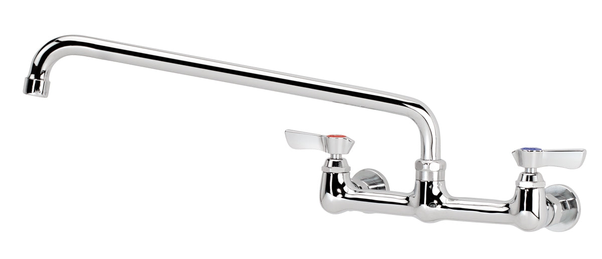 Krowne 12-814L SILVER SERIES 8" CENTER Wall Faucet, 1/4 TURN Ceramic ValveS, WITH 14" SPOUT 