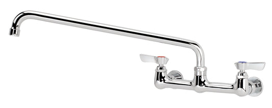 Krowne 12-816L SILVER SERIES 8" CENTER Wall Faucet, 1/4 TURN Ceramic ValveS, WITH 16" SPOUT 