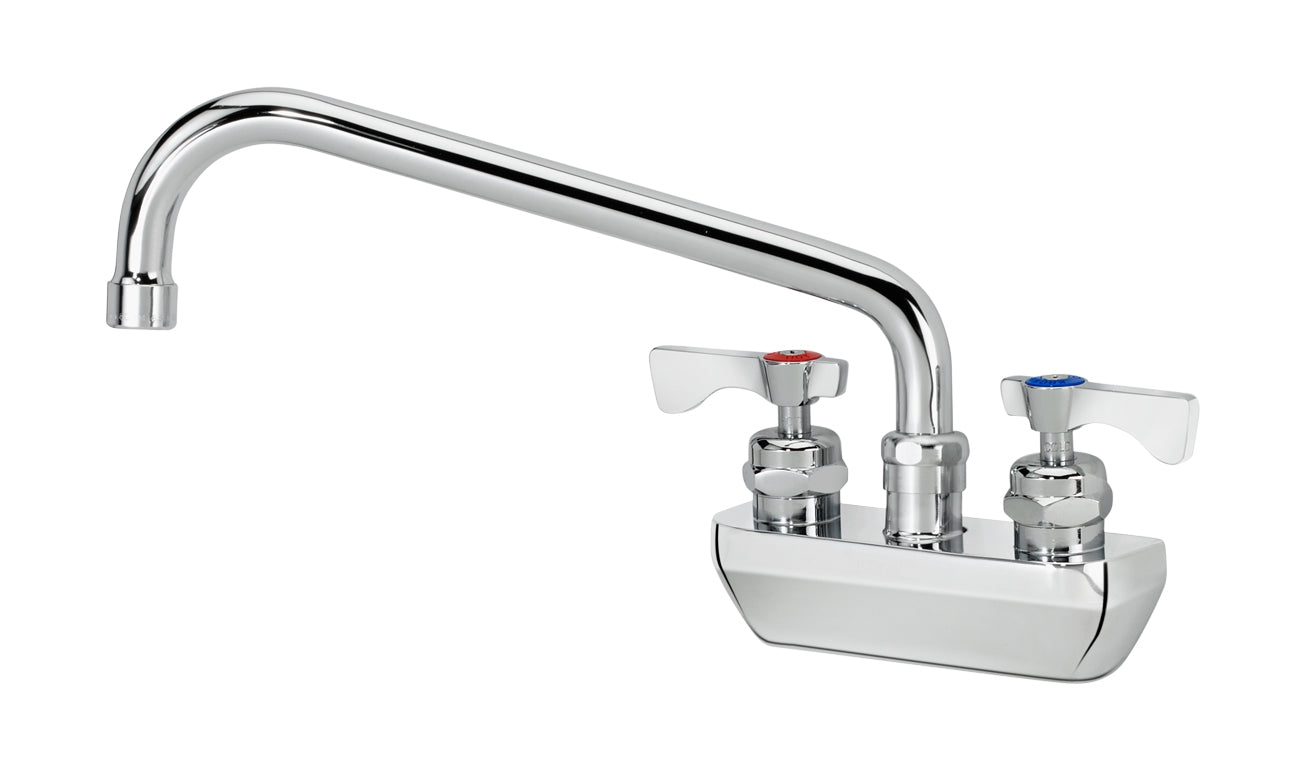 Krowne 14-410L ROYAL SERIES 4" CENTER Wall Faucet, 1/4 TURN Ceramic CARTRIDGE ValveS, WITH 10" SPOUT                