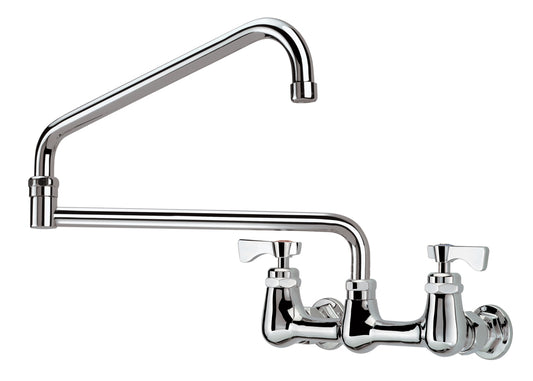Krowne 14-824L Low Lead ROYAL SERIES 8" CENTER Wall Faucet WITH 24" JOINTED SPOUT           