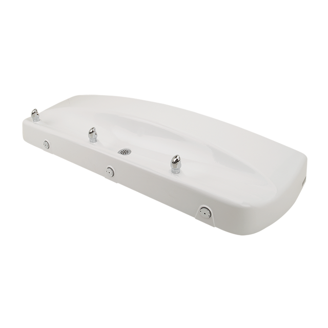 Haws 1409 Barrier-free, white powder-coated aluminum, 3-bubbler 