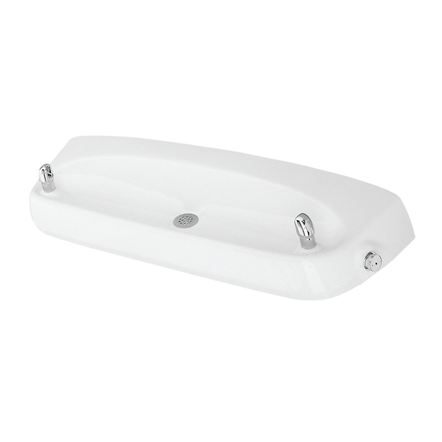 Haws 1430 White-enameled iron, 2-bubbler 