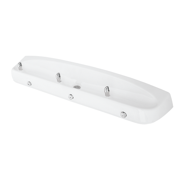 Haws 1435 White-enameled iron, 3-bubbler 