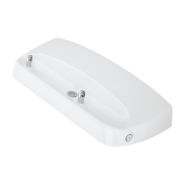 Haws 1441 Barrier-free, white powder-coated aluminum, 2-bubbler 
