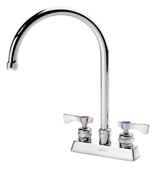 Krowne 15-302L ROYAL SERIES 4" CENTER DECK Faucet WITH 8 1/2" WIDE GOOSENECK SPOUT          