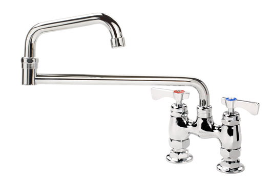 Krowne 15-418L ROYAL SERIES 4" CENTER RAISED DECK Faucet WITH 18" JOINTED SPOUT             